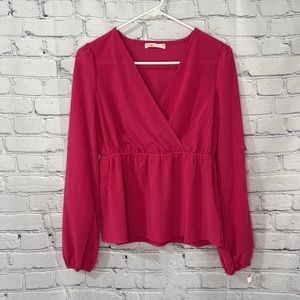 NWOT Hot Pink Blouse
